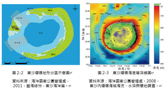 東沙環礁衛星圖