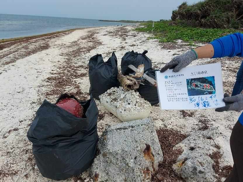 北岸N3海灘廢棄物調查後情形