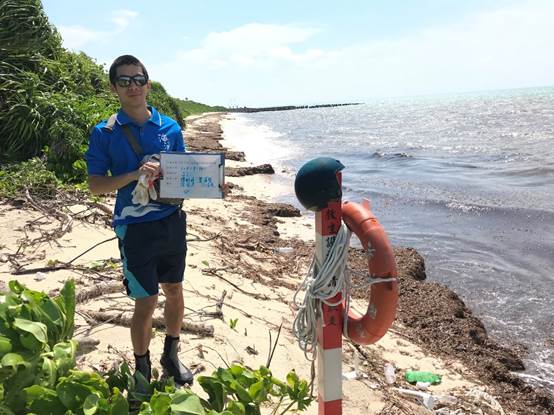 南岸S2海灘廢棄物調查前情形