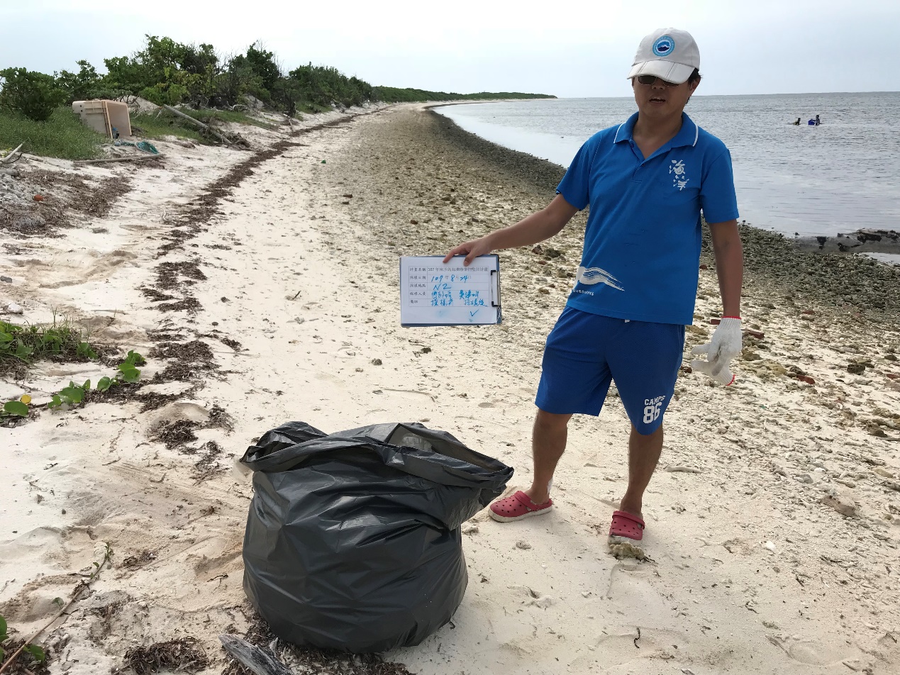 北岸N2海灘廢棄物調查後情形